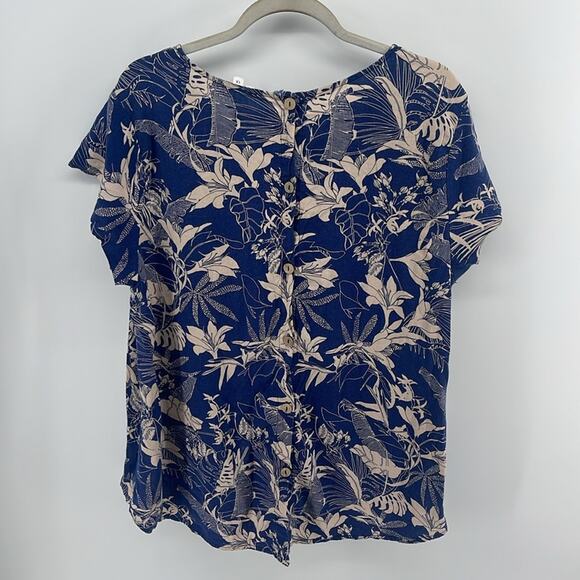 Panama Jack linen blend hawaiian print short sleeve back button up shirt sz 1X - Picture 7 of 7